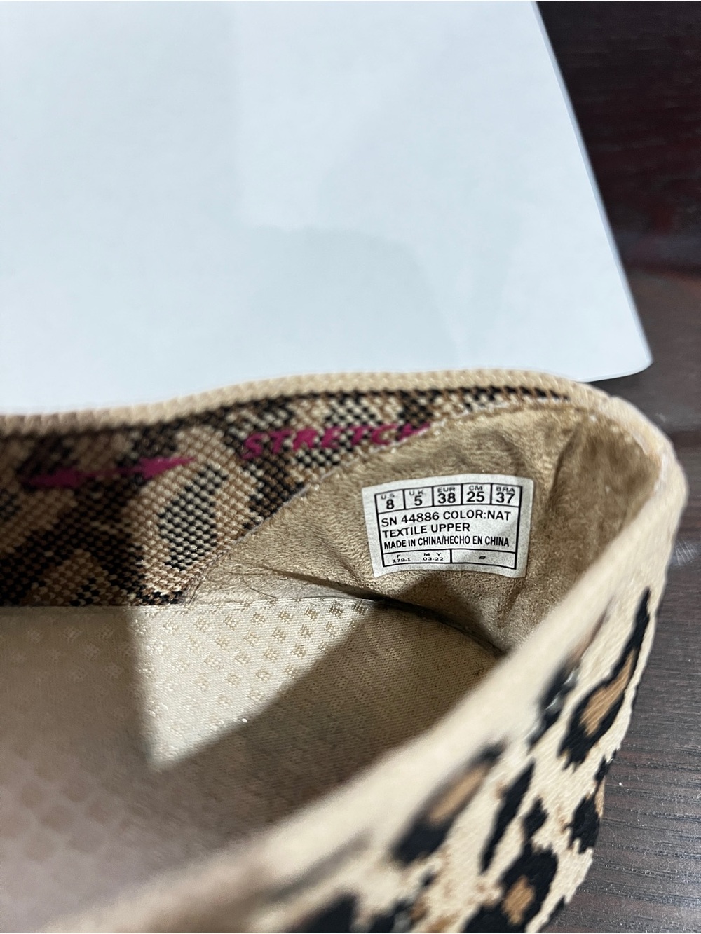 Skechers Animal Print Washable Knit Slip-On Cleo Claw-Some Flat Shoes Size 8 - Picture 11 of 12